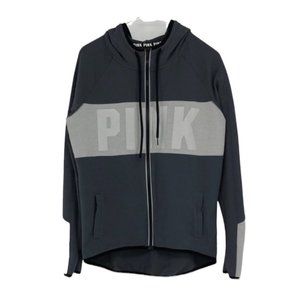Victoria’s Secret charcoal grey silver zip hoodie